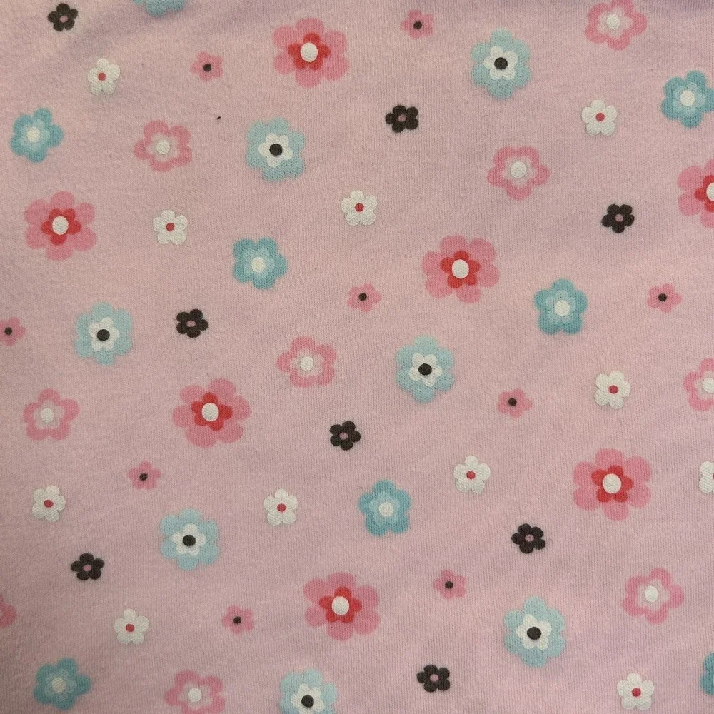Carters Pink Baby Blanket Flowers I Love You Just One Year Vintage Cottage Y2K